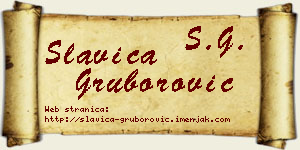 Slavica Gruborović vizit kartica